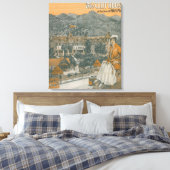 Het Cliff House & Pikes Peak Canvas Afdruk (Insitu (Slaapkamer))