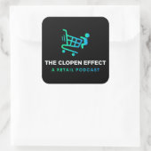Het Clopen-effect Vierkante Sticker (Tas)
