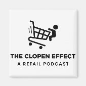 Het Clopen-effect - Zwarte Logo Magneet (Voorkant)