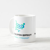 Het Clopen-effect - zwarte Logo tweetone koffie-Mo Koffiemok (Voorkant links)