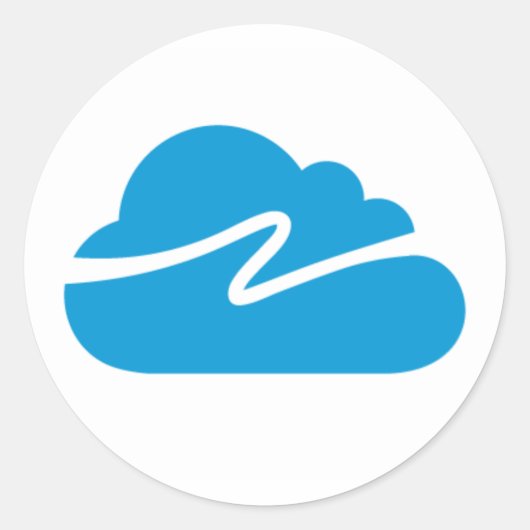 Het cloudnetwerk Logo Ronde Sticker (Voorkant)