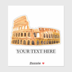 Het Coliseum Rome, Italië, gepersonaliseerd ontwe Sticker