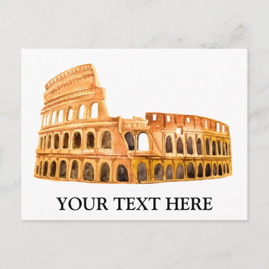 Het Coliseum Rome, Italië, gepersonaliseerd ontwer Briefkaart (Voorkant)