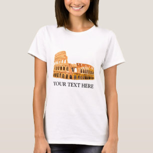Het Coliseum Rome, Italië, gepersonaliseerd ontwer T-shirt
