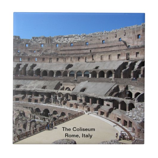 Het Coliseum - Rome, Italië Tegeltje (Voorkant)