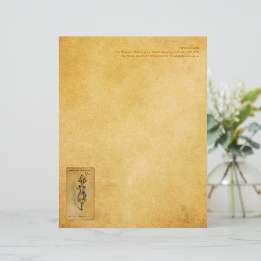 Het Collectie Alice: Alice Telescoping Gepersonaliseerd Briefhoofd (Staand voorkant)