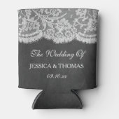 Het Collectie Chalkboard en Lace Wedding Blikjeskoeler (Voorkant)
