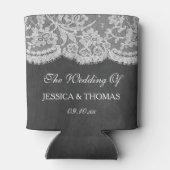 Het Collectie Chalkboard en Lace Wedding Blikjeskoeler (Achterkant)