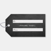 Het Collectie Chalkboard en Lace Wedding Cadeaulabel (Achterkant Horizontaal)