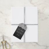 Het Collectie Chalkboard en Lace Wedding Cadeaulabel (Met Touw)