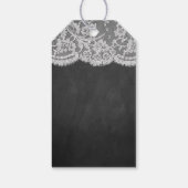 Het Collectie Chalkboard en Lace Wedding Cadeaulabel (Achterkant)