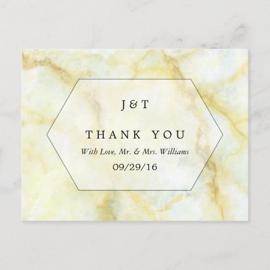 Het Collectie Elegant Marble Effect Wedding Briefkaart (Voorkant)