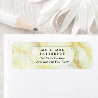 Het Collectie Elegant Marble Effect Wedding Etiket