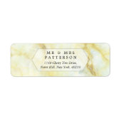 Het Collectie Elegant Marble Effect Wedding Etiket (Voorkant)