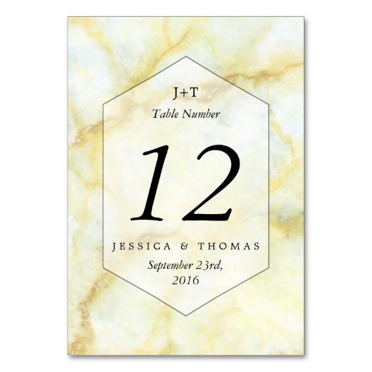 Het Collectie Elegant Marble Effect Wedding Kaart (Voorkant)