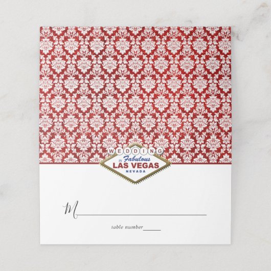 Het Collectie Glitter Damask Las Vegas Wedding (Buitenkant ongevouwen)