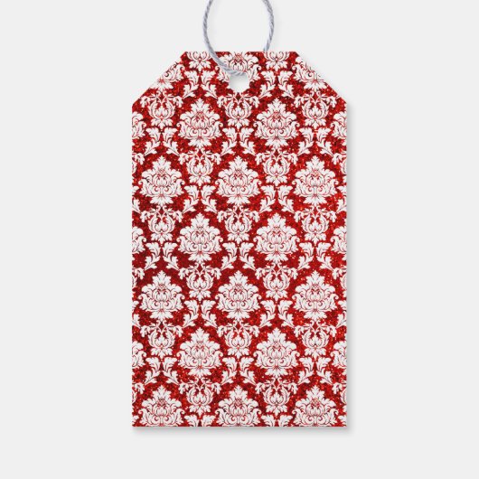 Het Collectie Glitter Damask Las Vegas Wedding Cadeaulabel (Achterkant)