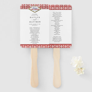 Het Collectie Glitter Damask Las Vegas Wedding Handwaaier