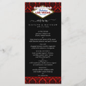 Het Collectie Glitter Damask Las Vegas Wedding Menu (Voorkant)