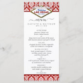 Het Collectie Glitter Damask Las Vegas Wedding Menu (Voorkant)