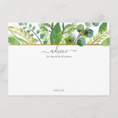 Het Collectie Greenery & Gold Wedding Advieskaart (Voorkant)