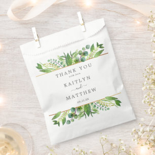 Het Collectie Greenery & Gold Wedding Bedankzakje