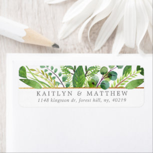 Het Collectie Greenery & Gold Wedding Etiket
