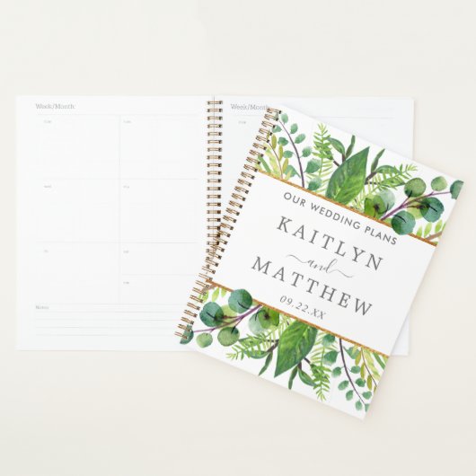 Het Collectie Greenery & Gold Wedding Planner (Display)