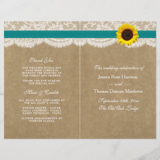 Het Collectie Kraft, Lace & Sunflower - Blauwgroen