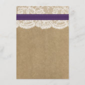 Het Collectie Kraft, Lace & Sunflower - Paars Menu (Achterkant)