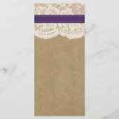 Het Collectie Kraft, Lace & Sunflower - Paars Menu (Achterkant)