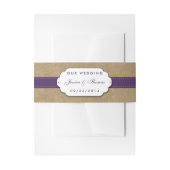 Het Collectie Kraft, Lace & Sunflower - Paars Uitnodigingen Wikkel (Voorkant Voorbeeld)