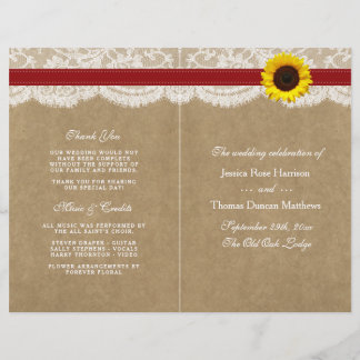 Het Collectie Kraft, Lace & Sunflower - Rood