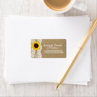 Het Collectie Kraft, Lace & Sunflower Wedding Etiket