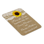 Het Collectie Kraft, Lace & Sunflower Wedding Magneet (Rechterzijde)
