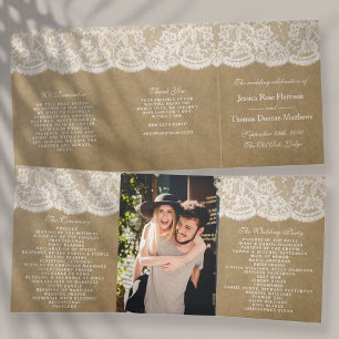 Het Collectie Kraft & Lace Wedding Drieluik Programma