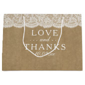 Het Collectie Kraft & Lace Wedding Groot Cadeauzakje (Voorkant)