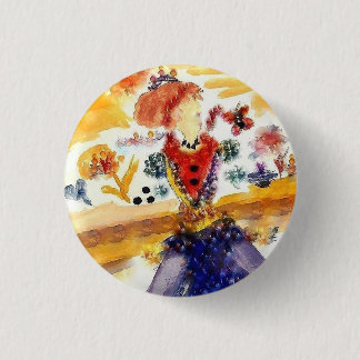 HET COLLECTIE LADY (WATERVERVEN) RONDE BUTTON 3,2 CM