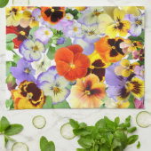 Het Collectie Pansy Theedoek (Gevouwen)