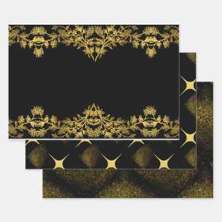 Het Collectie Rustic Black Gold - Verpakkingspapie Inpakpapier Vel