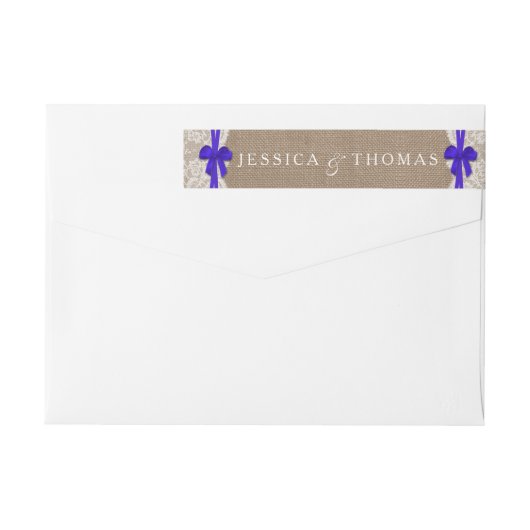 Het Collectie Rustic Blue Bow Wedding (Achterkant)