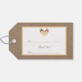 Het Collectie van de Beach Burlap Wedding van het  Cadeaulabel (Achterkant Horizontaal)