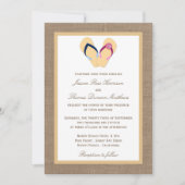 Het Collectie van de Beach Burlap Wedding van het  Kaart (Voorkant)