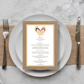 Het Collectie van de Beach Burlap Wedding van het Menu