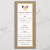 Het Collectie van de Beach Burlap Wedding van het  Programma (Voorkant)