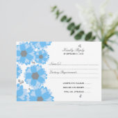 Het Collectie van de blauwe bloesem RSVP Kaartje (Staand voorkant)