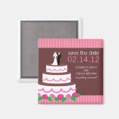 Het Collectie van de Cake van de bruiloft sparen d Magneet (Voorkant / Achterkant)