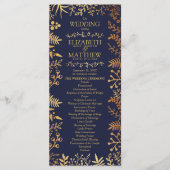 Het Collectie van de Elegant Navy & Gold Floral We Programma (Voorkant)
