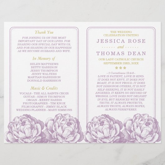 Het  Collectie van de Florale bruiloft van Peony (Voorkant)