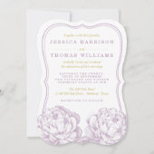 Het  Collectie van de Florale bruiloft van Peony Kaart (Voorkant)